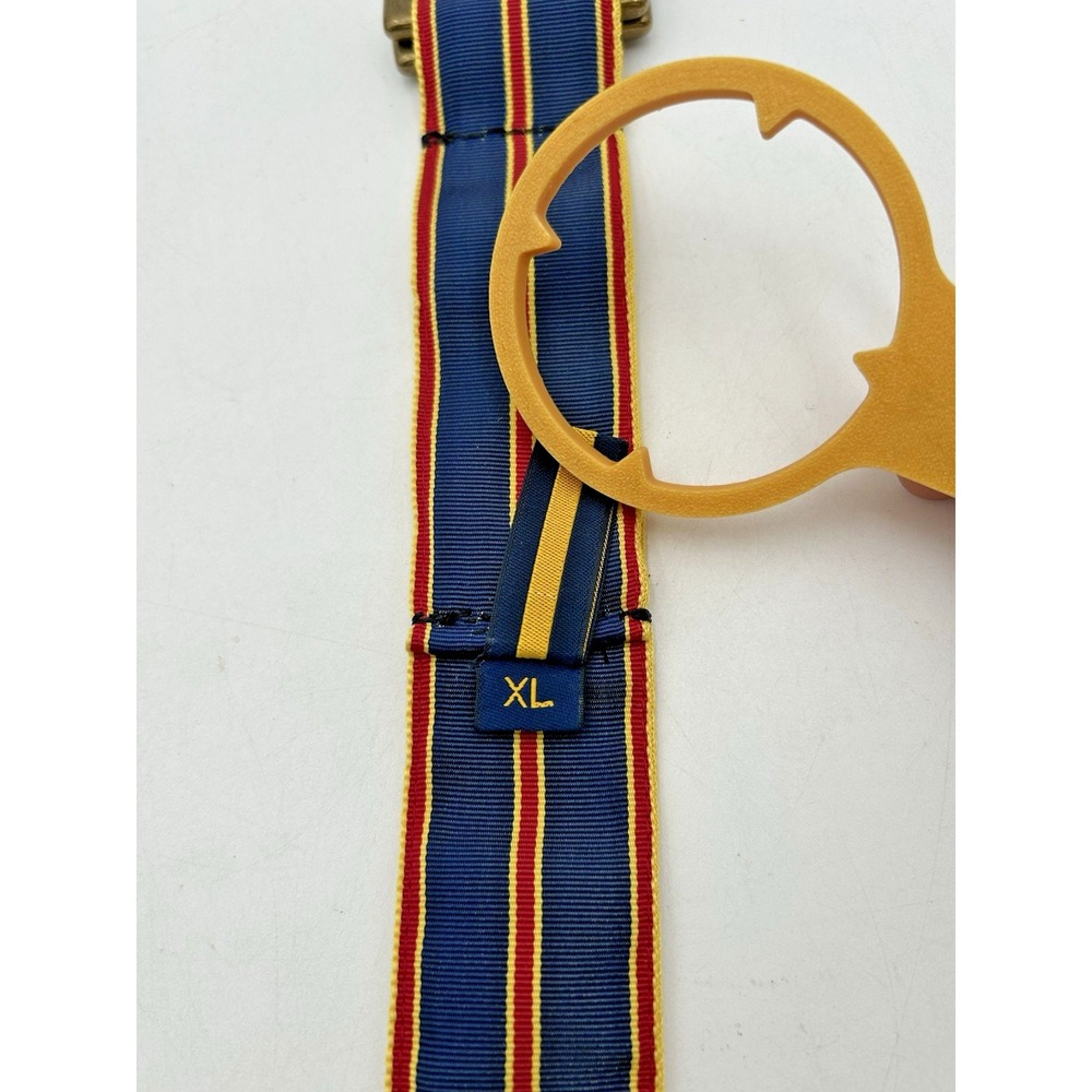RUGBY Ralph Lauren Ring Belt Classic Red & Gold Stripe Mens Size XL - Picture 6 of 7